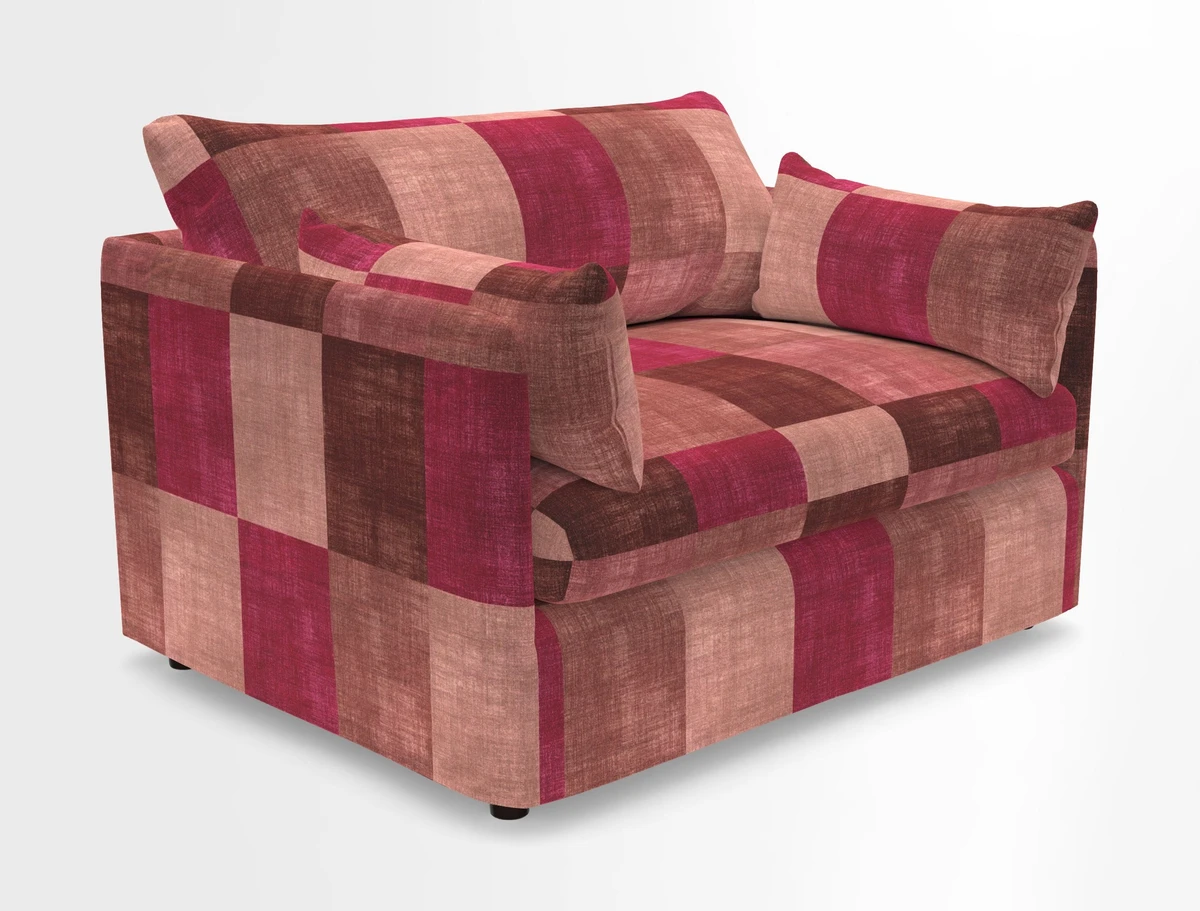 Madehurst Snuggler in Two Tone Plain Biscuit. Loose cover option available