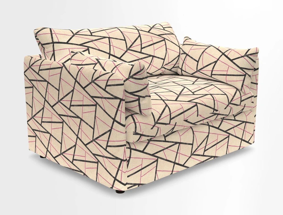 Madehurst Snuggler in Two Tone Plain Biscuit. Loose cover option available