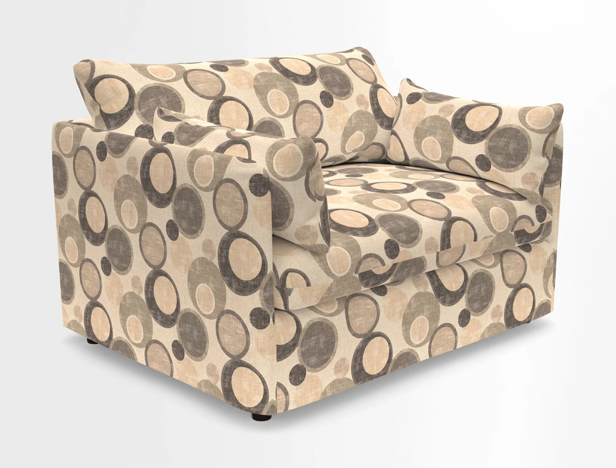 Madehurst Snuggler in Two Tone Plain Biscuit. Loose cover option available