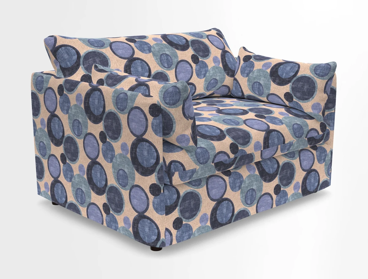 Madehurst Snuggler in Two Tone Plain Biscuit. Loose cover option available
