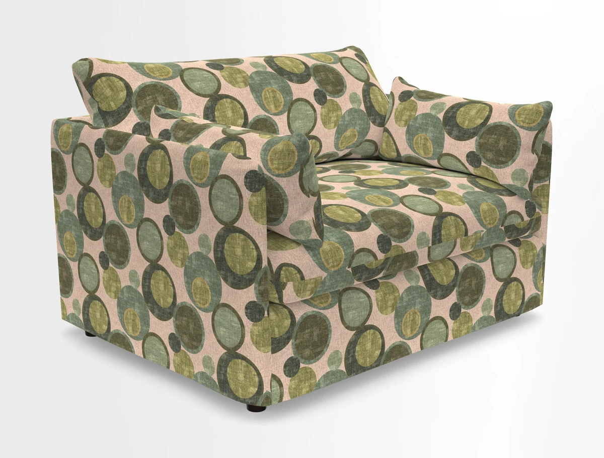 Madehurst Snuggler in Two Tone Plain Biscuit. Loose cover option available
