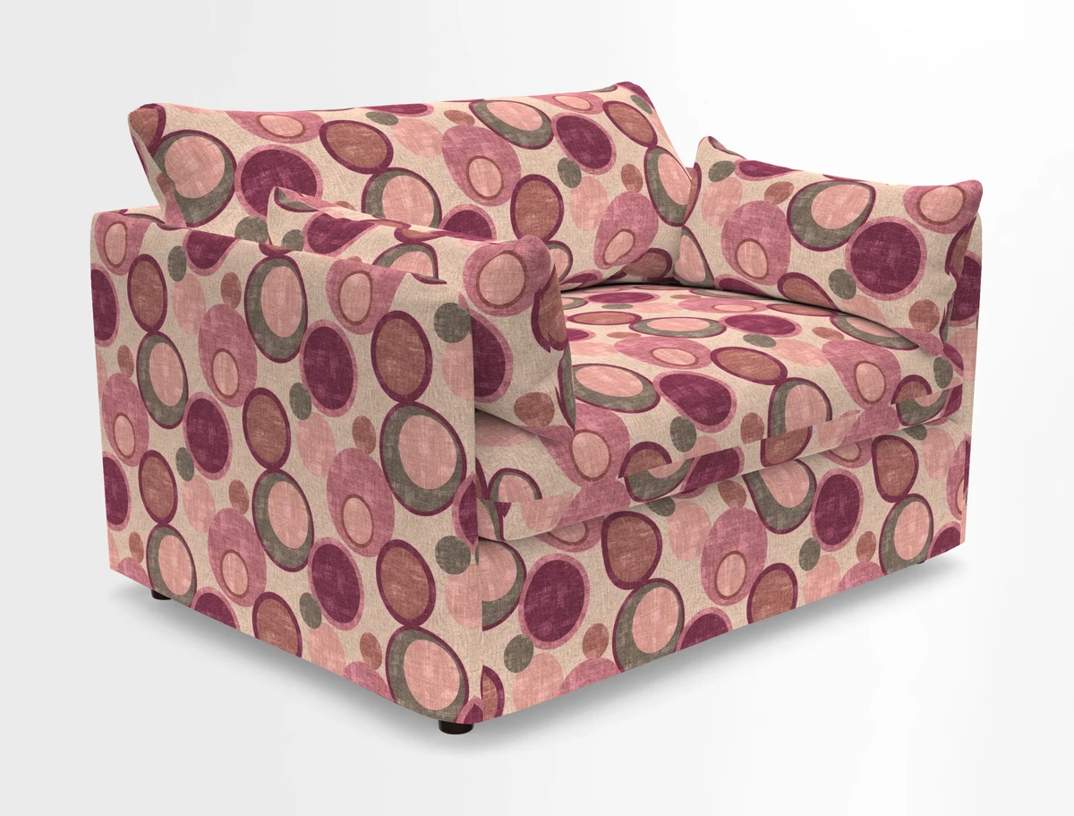 Madehurst Snuggler in Two Tone Plain Biscuit. Loose cover option available