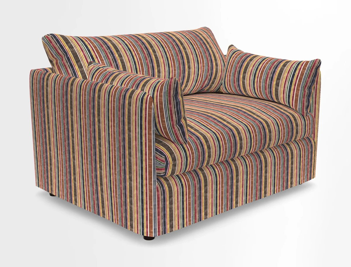 Madehurst Snuggler in Two Tone Plain Biscuit. Loose cover option available