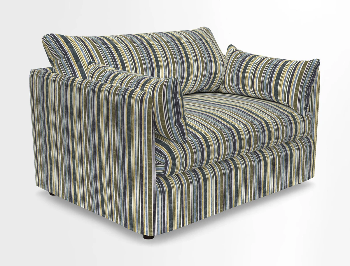Madehurst Snuggler in Two Tone Plain Biscuit. Loose cover option available