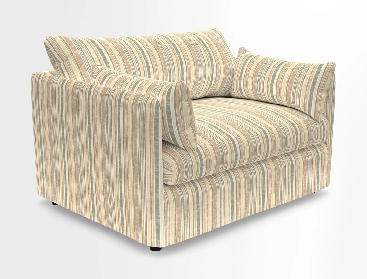 Madehurst Snuggler in Two Tone Plain Biscuit. Loose cover option available