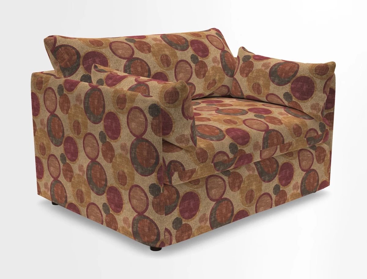 Madehurst Snuggler in Two Tone Plain Biscuit. Loose cover option available