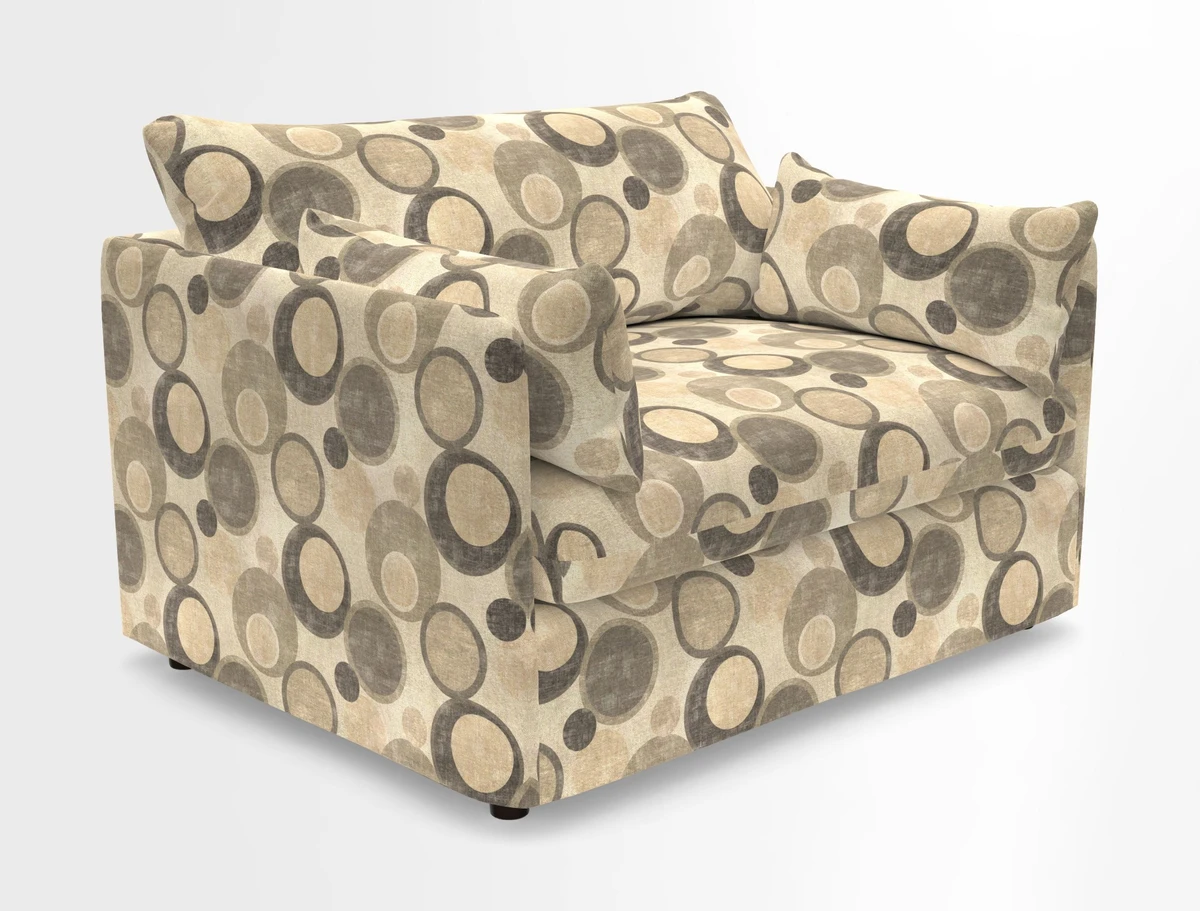 Madehurst Snuggler in Two Tone Plain Biscuit. Loose cover option available