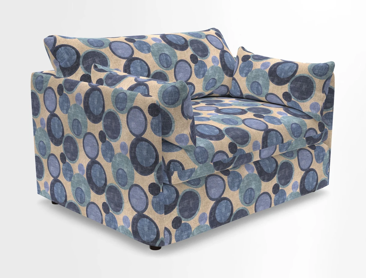 Madehurst Snuggler in Two Tone Plain Biscuit. Loose cover option available