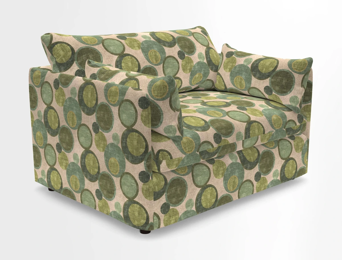 Madehurst Snuggler in Two Tone Plain Biscuit. Loose cover option available