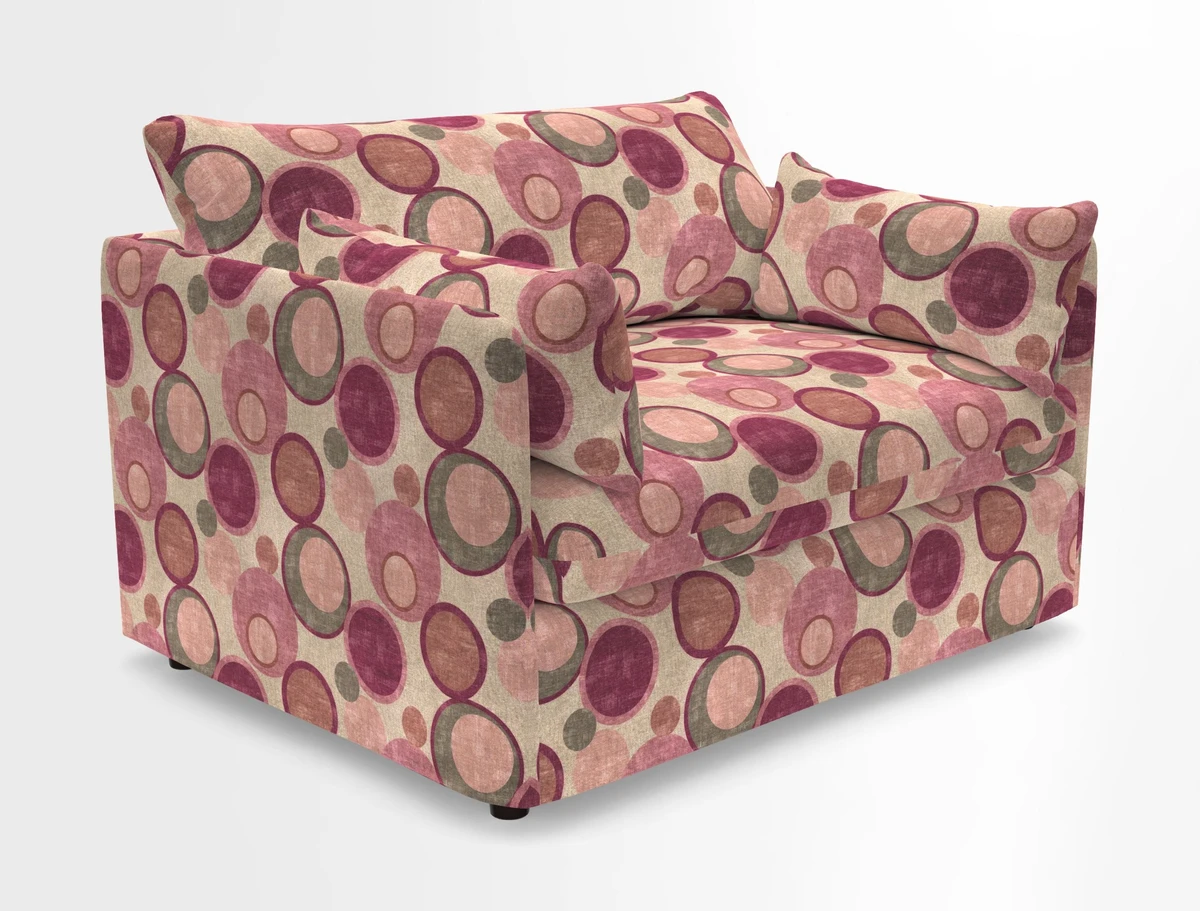 Madehurst Snuggler in Two Tone Plain Biscuit. Loose cover option available