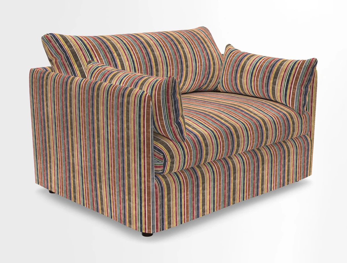 Madehurst Snuggler in Two Tone Plain Biscuit. Loose cover option available