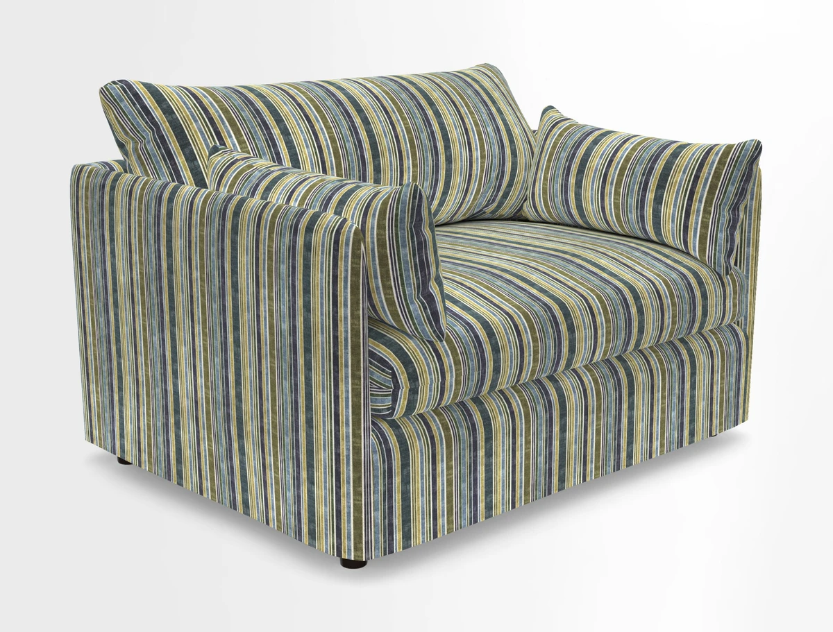 Madehurst Snuggler in Two Tone Plain Biscuit. Loose cover option available