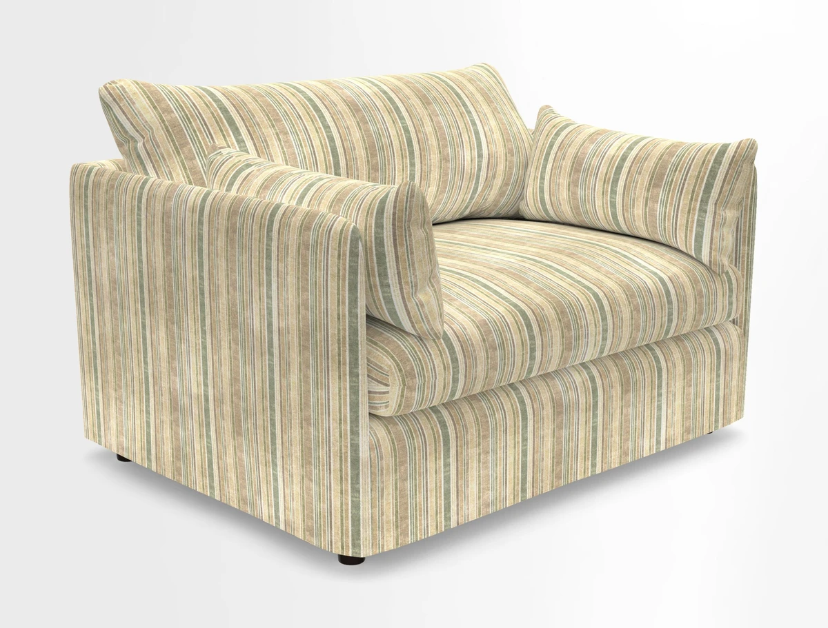 Madehurst Snuggler in Two Tone Plain Biscuit. Loose cover option available