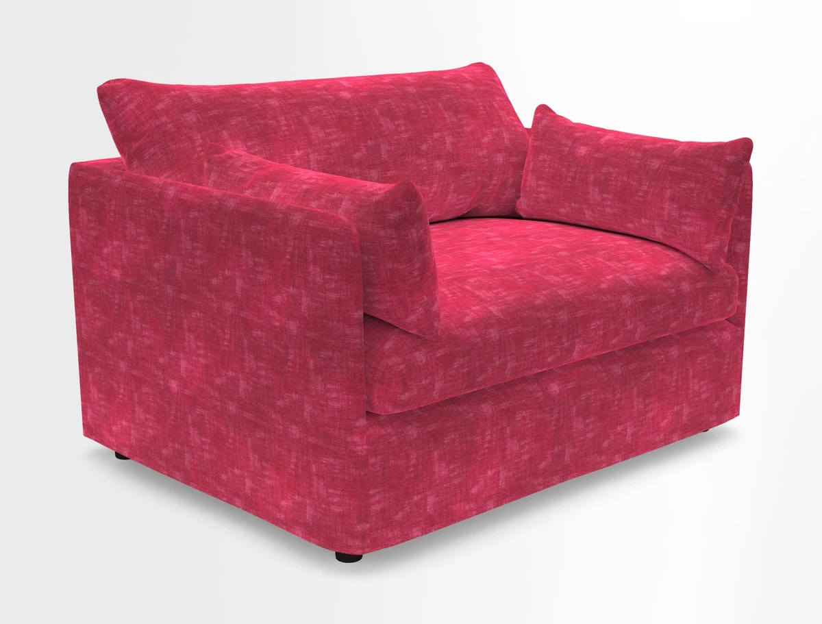 Madehurst Snuggler in Two Tone Plain Biscuit. Loose cover option available