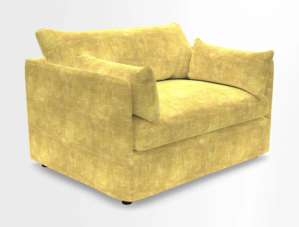Madehurst Snuggler in Two Tone Plain Biscuit. Loose cover option available