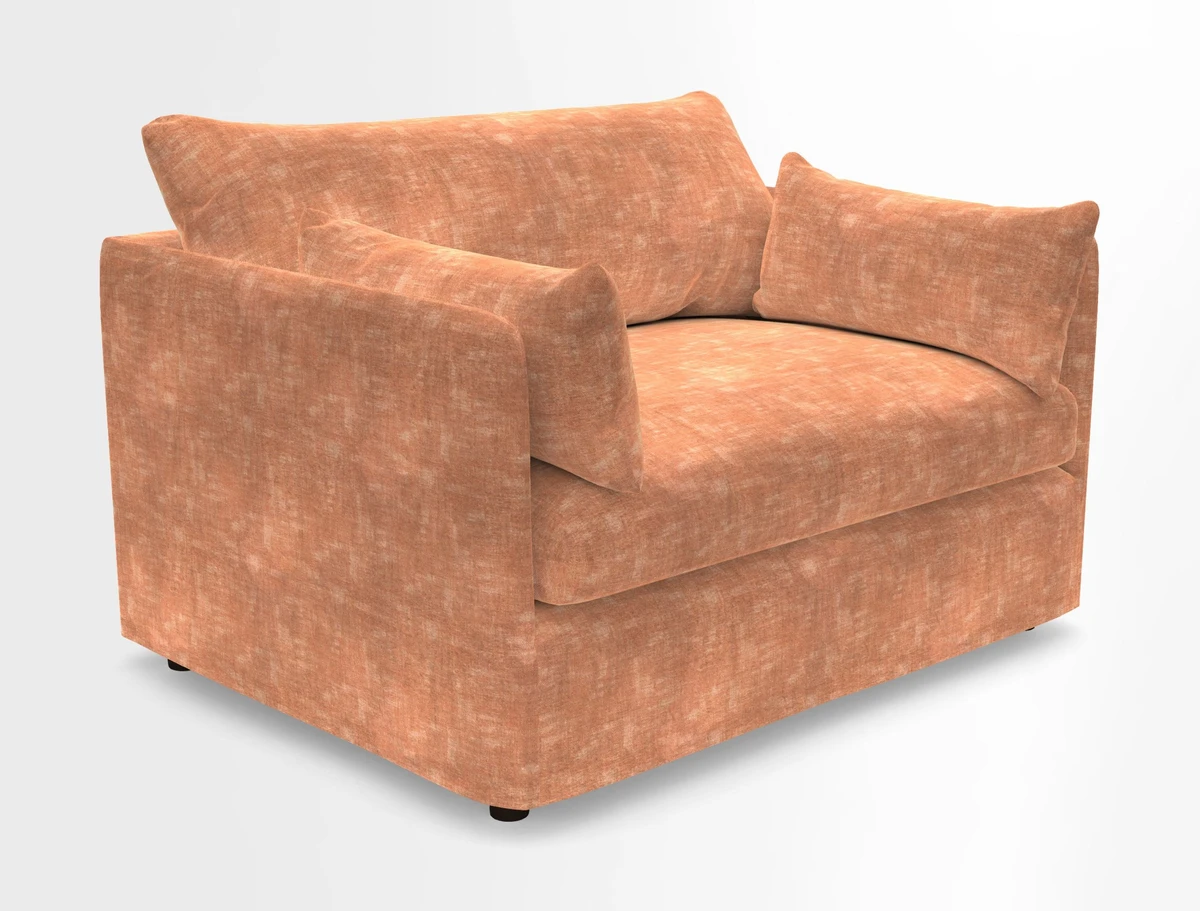 Madehurst Snuggler in Two Tone Plain Biscuit. Loose cover option available