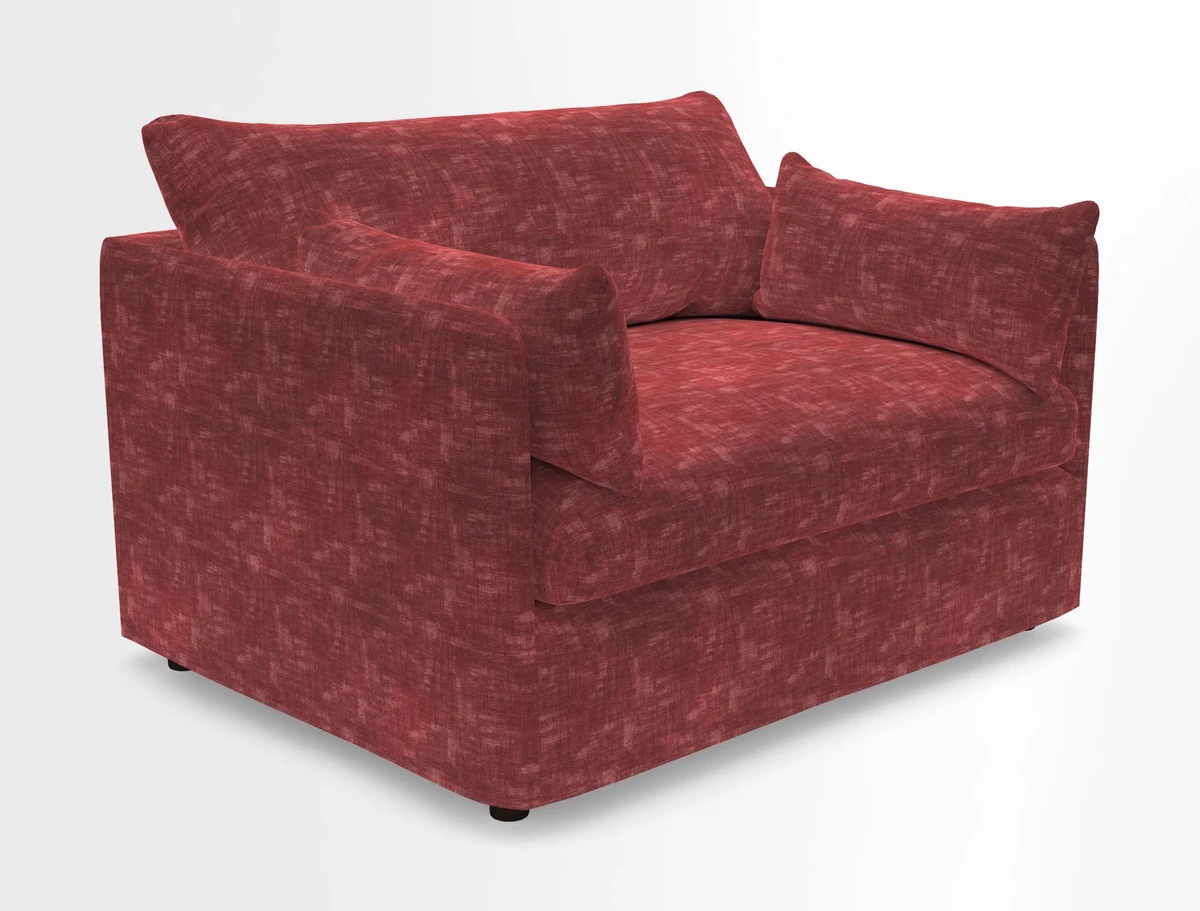 Madehurst Snuggler in Two Tone Plain Biscuit. Loose cover option available