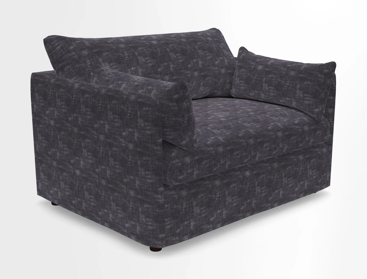 Madehurst Snuggler in Two Tone Plain Biscuit. Loose cover option available