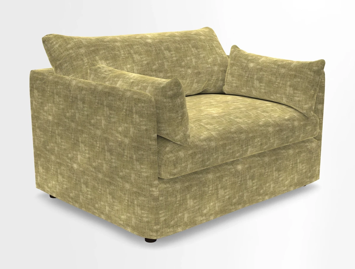 Madehurst Snuggler in Two Tone Plain Biscuit. Loose cover option available