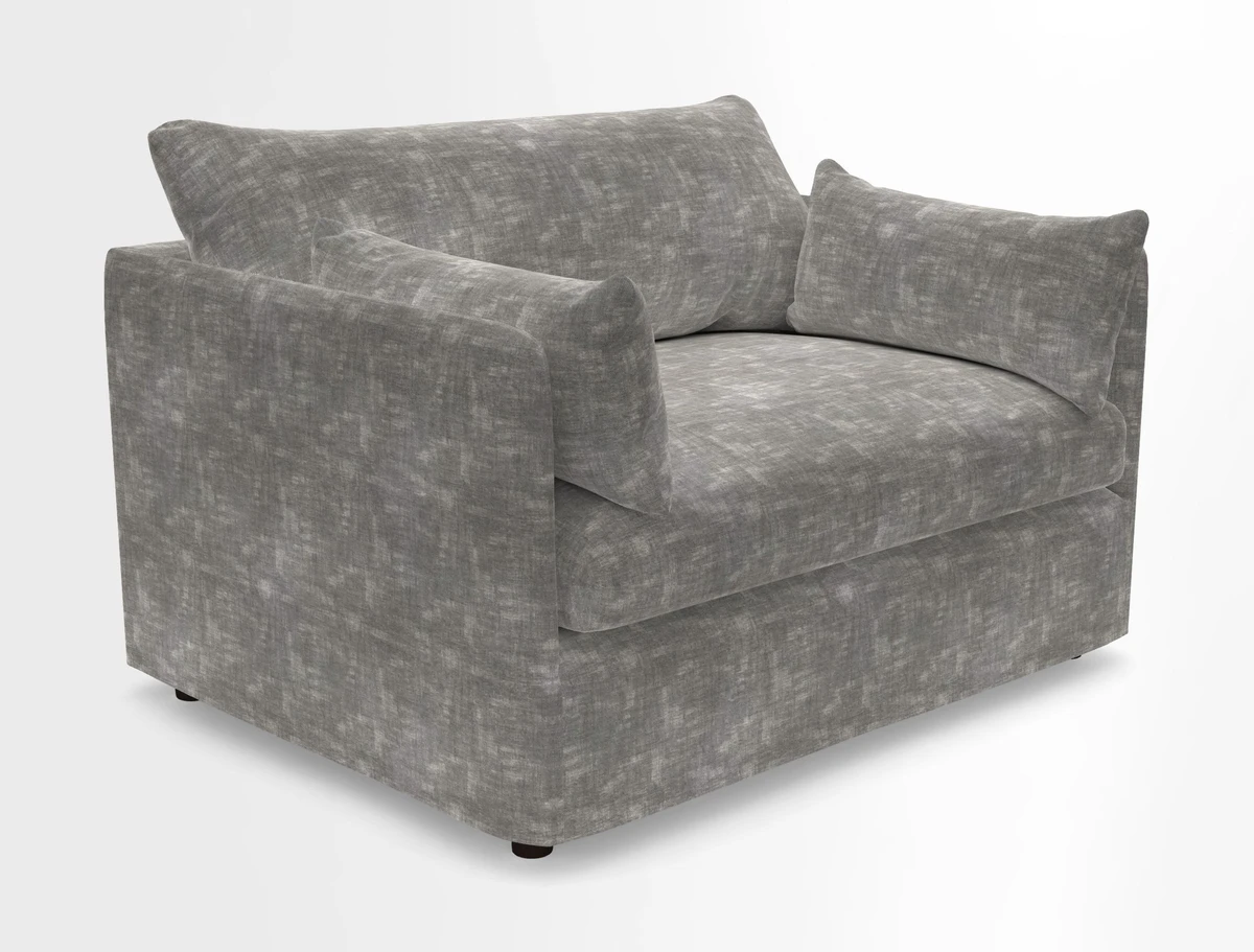Madehurst Snuggler in Two Tone Plain Biscuit. Loose cover option available