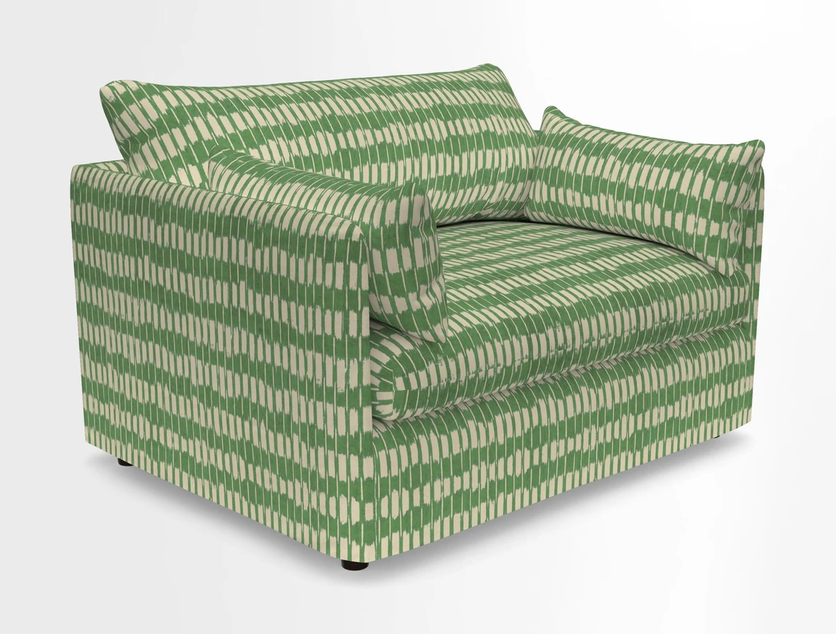 Madehurst Snuggler in Two Tone Plain Biscuit. Loose cover option available