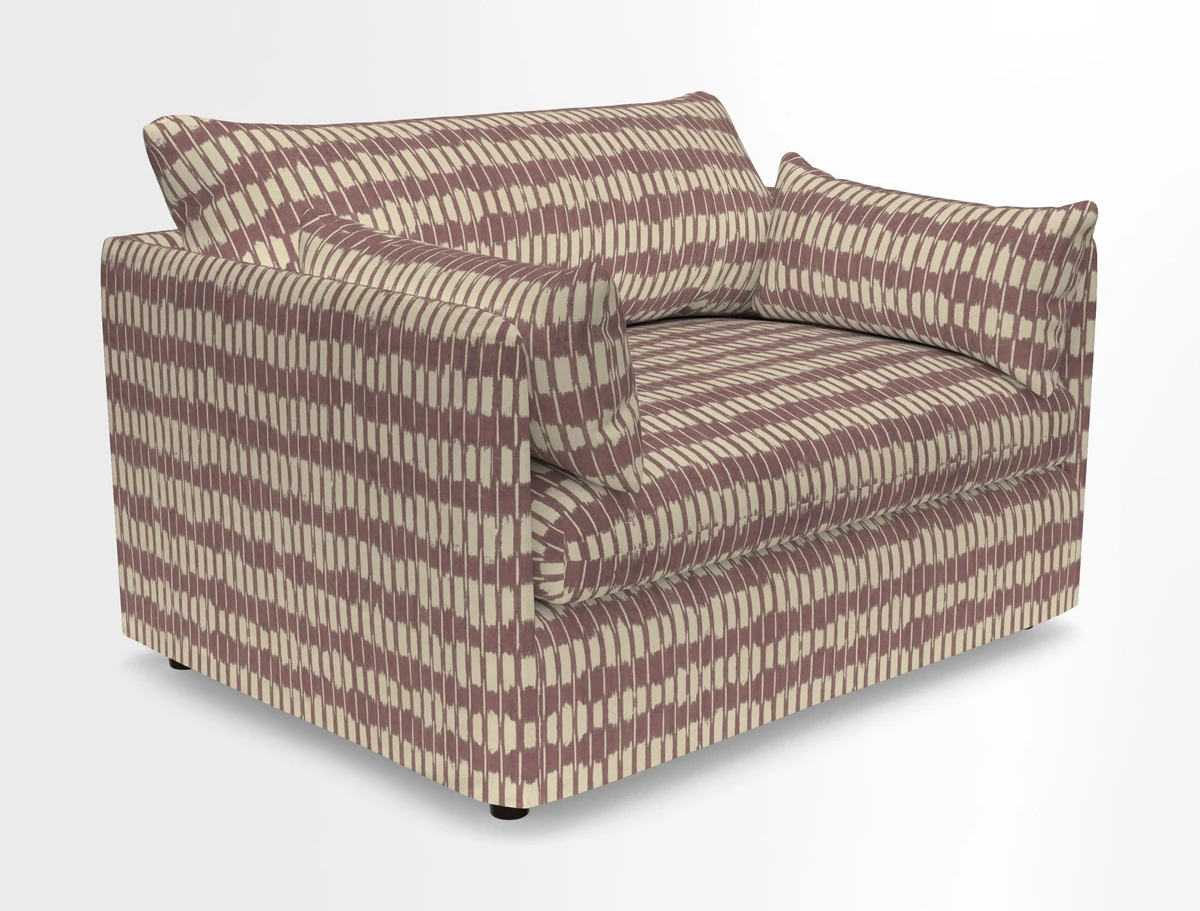 Madehurst Snuggler in Two Tone Plain Biscuit. Loose cover option available