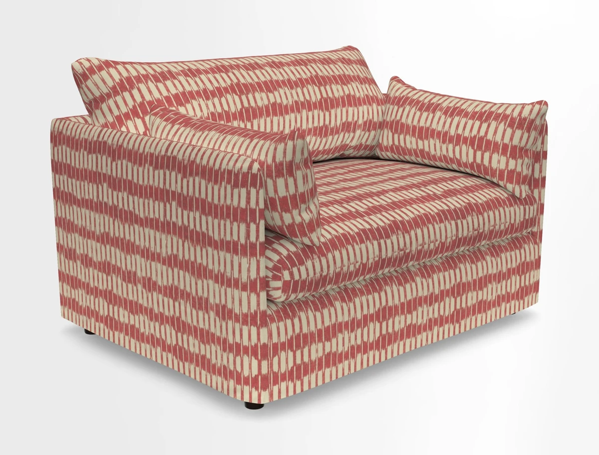 Madehurst Snuggler in Two Tone Plain Biscuit. Loose cover option available