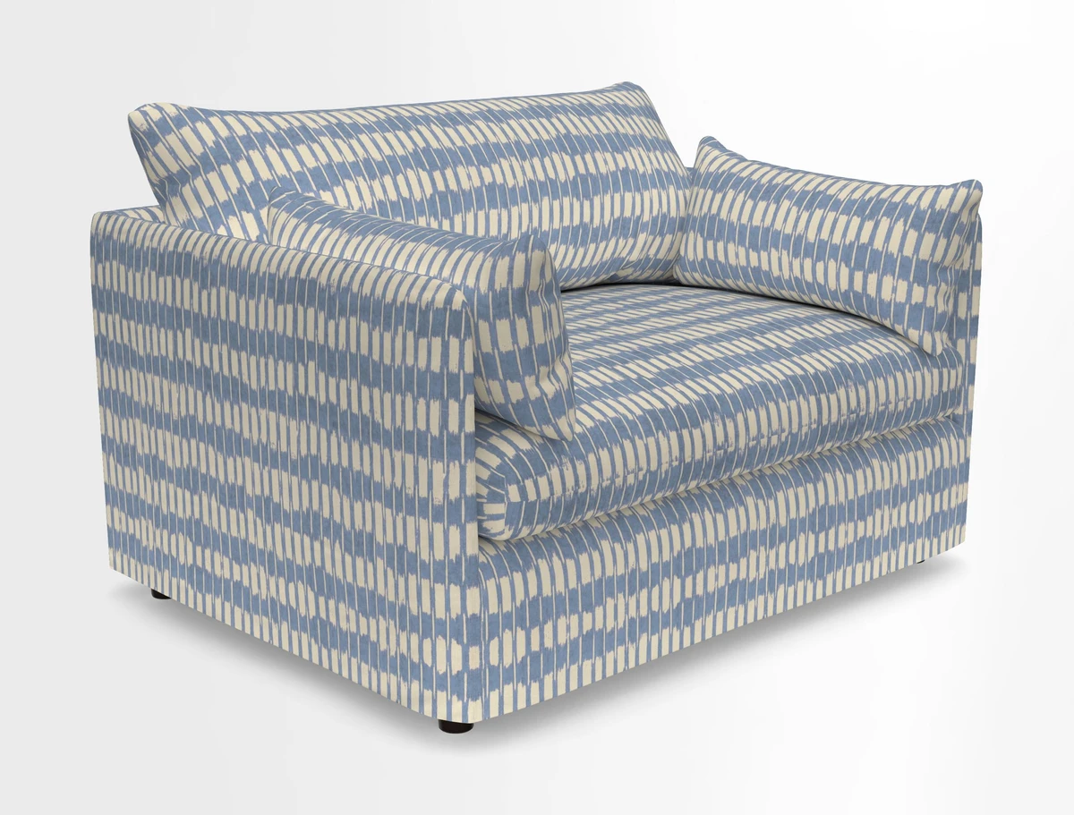 Madehurst Snuggler in Two Tone Plain Biscuit. Loose cover option available