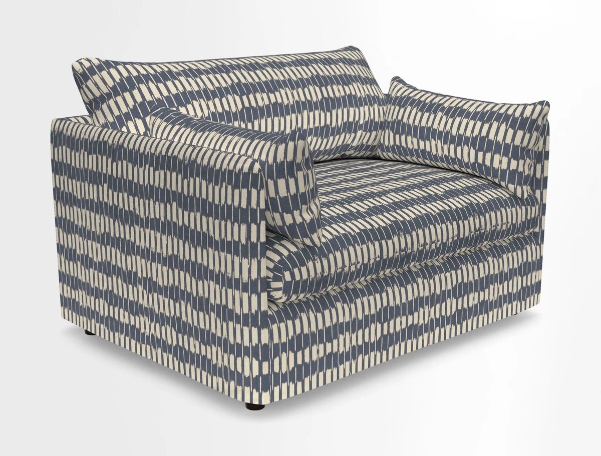Madehurst Snuggler in Two Tone Plain Biscuit. Loose cover option available