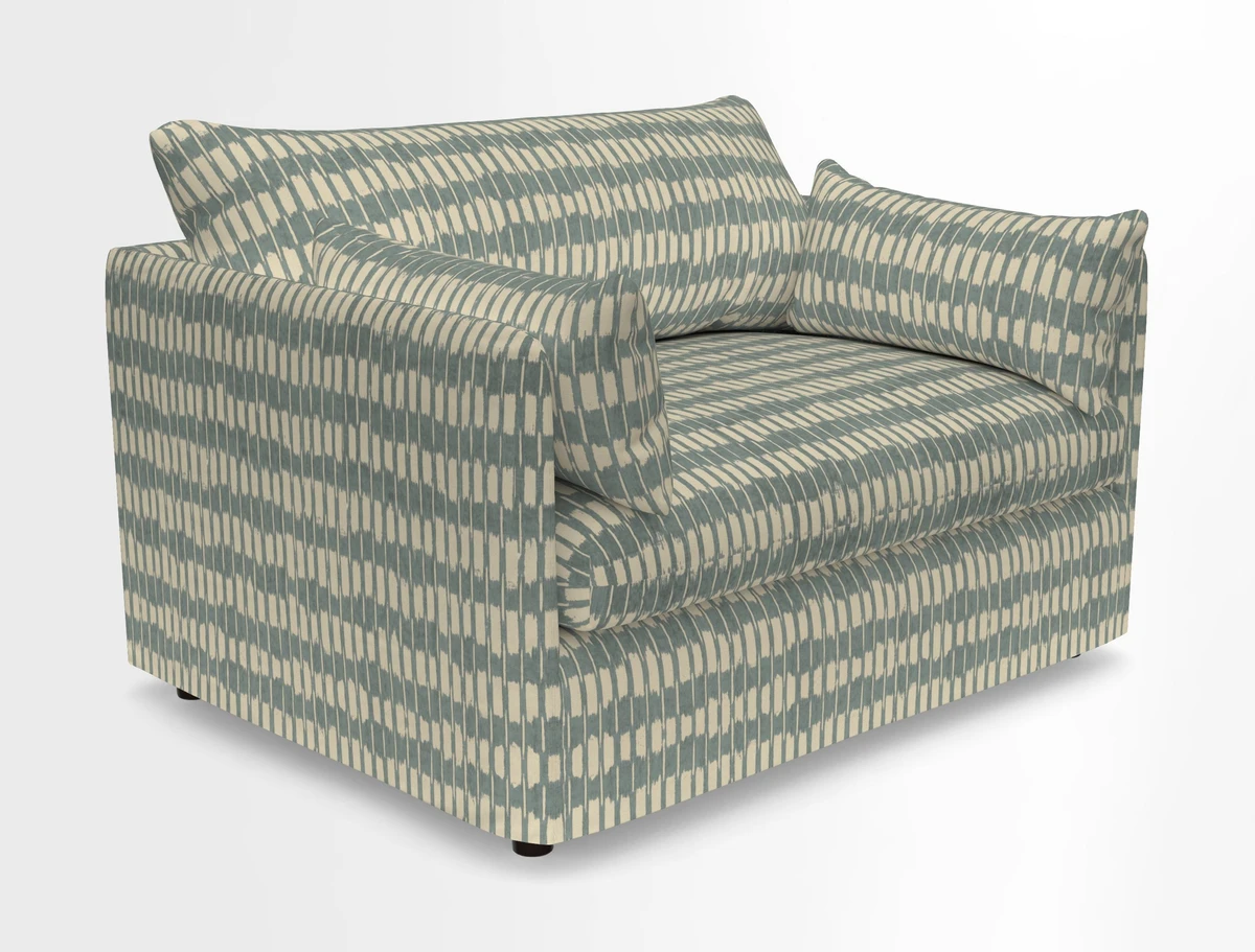 Madehurst Snuggler in Two Tone Plain Biscuit. Loose cover option available