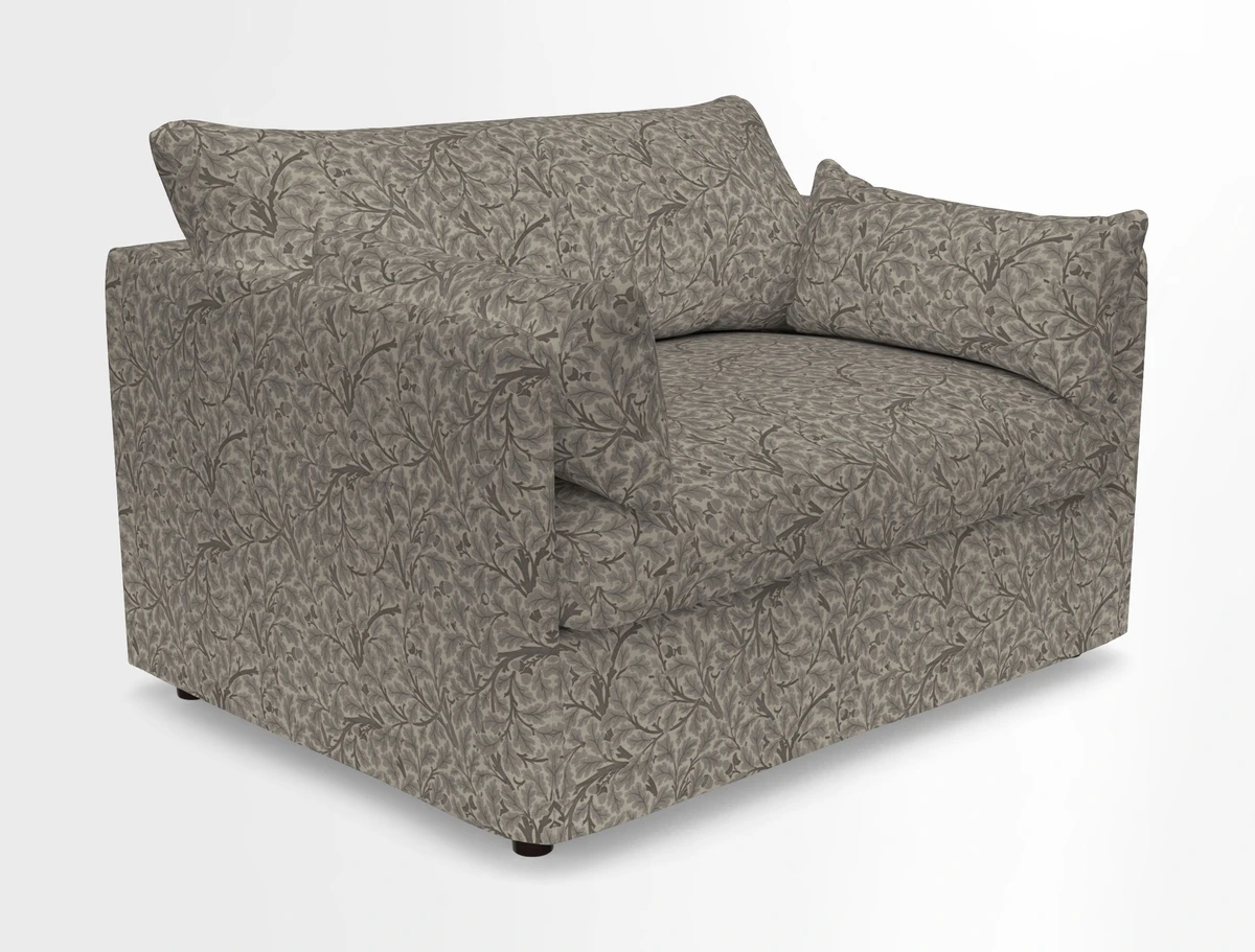 Madehurst Snuggler in Two Tone Plain Biscuit. Loose cover option available