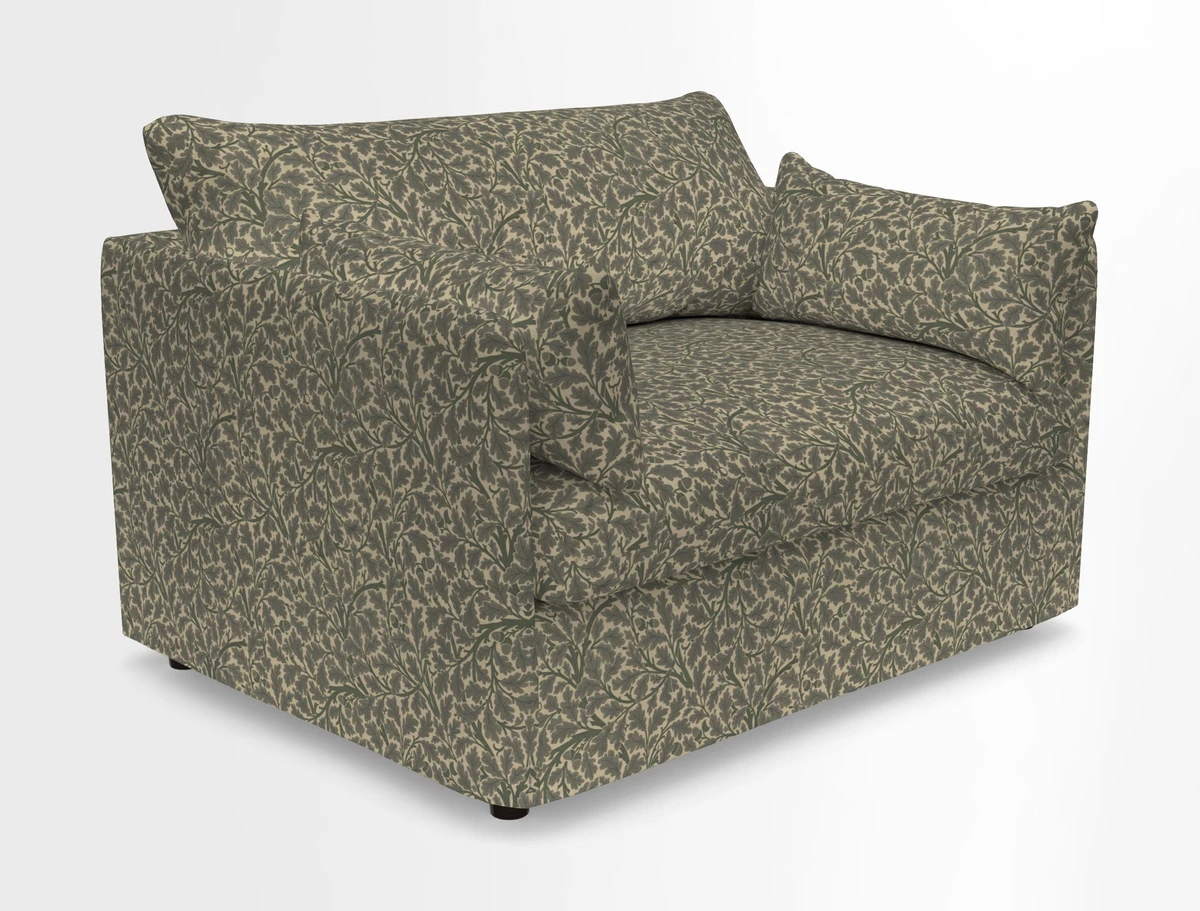Madehurst Snuggler in Two Tone Plain Biscuit. Loose cover option available