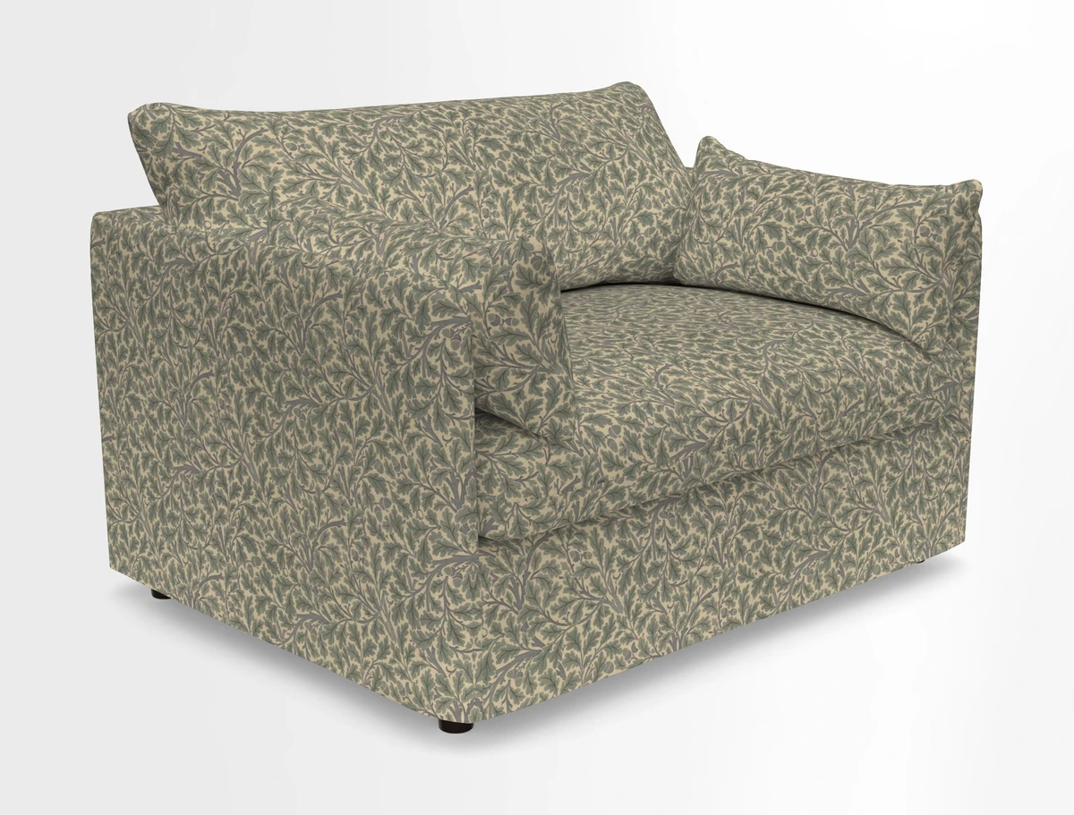 Madehurst Snuggler in Two Tone Plain Biscuit. Loose cover option available
