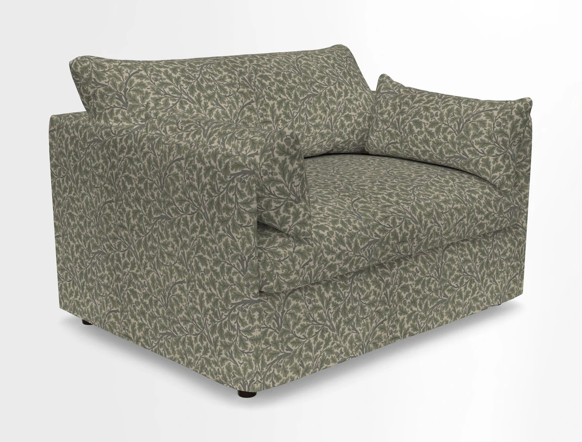Madehurst Snuggler in Two Tone Plain Biscuit. Loose cover option available