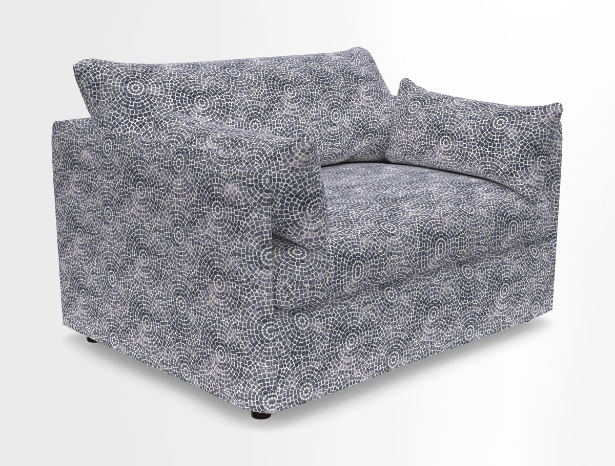 Madehurst Snuggler in Two Tone Plain Biscuit. Loose cover option available