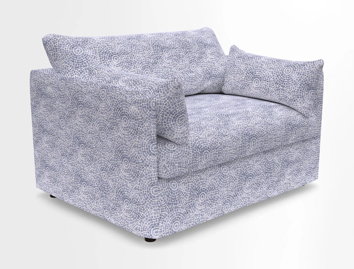 Madehurst Snuggler in Two Tone Plain Biscuit. Loose cover option available
