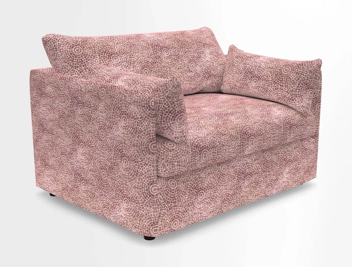 Madehurst Snuggler in Two Tone Plain Biscuit. Loose cover option available