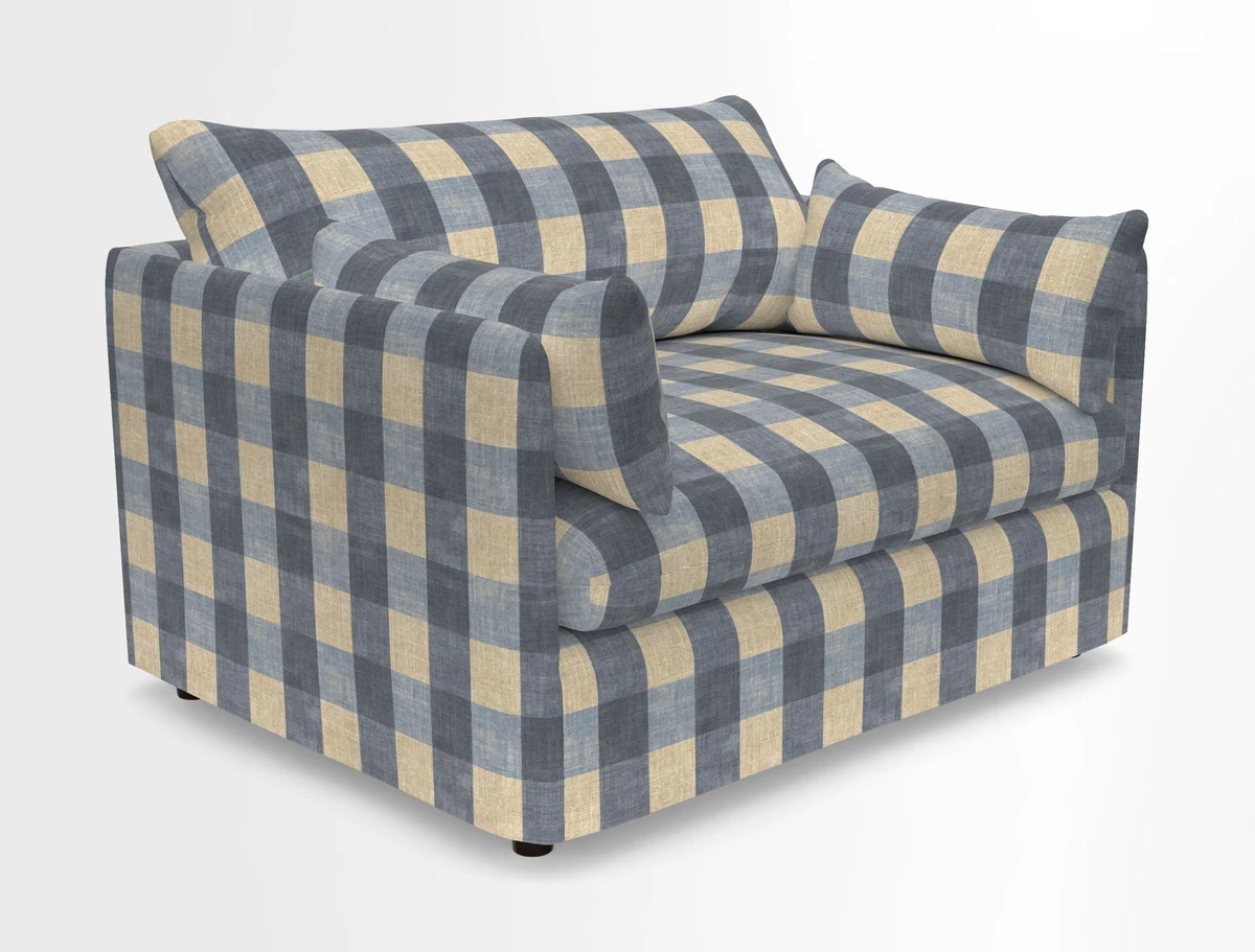 Madehurst Snuggler in Two Tone Plain Biscuit. Loose cover option available