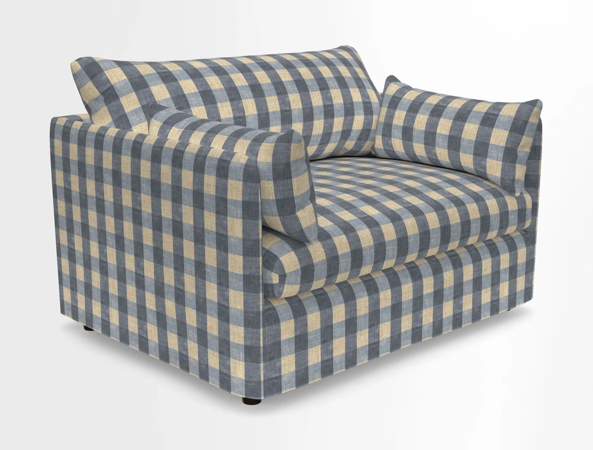 Madehurst Snuggler in Two Tone Plain Biscuit. Loose cover option available