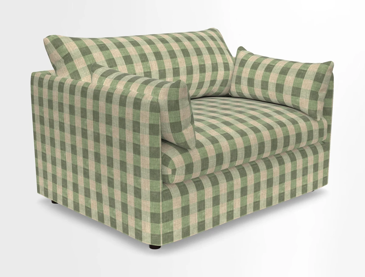 Madehurst Snuggler in Two Tone Plain Biscuit. Loose cover option available