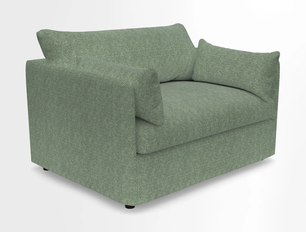 Madehurst Snuggler in Two Tone Plain Biscuit. Loose cover option available