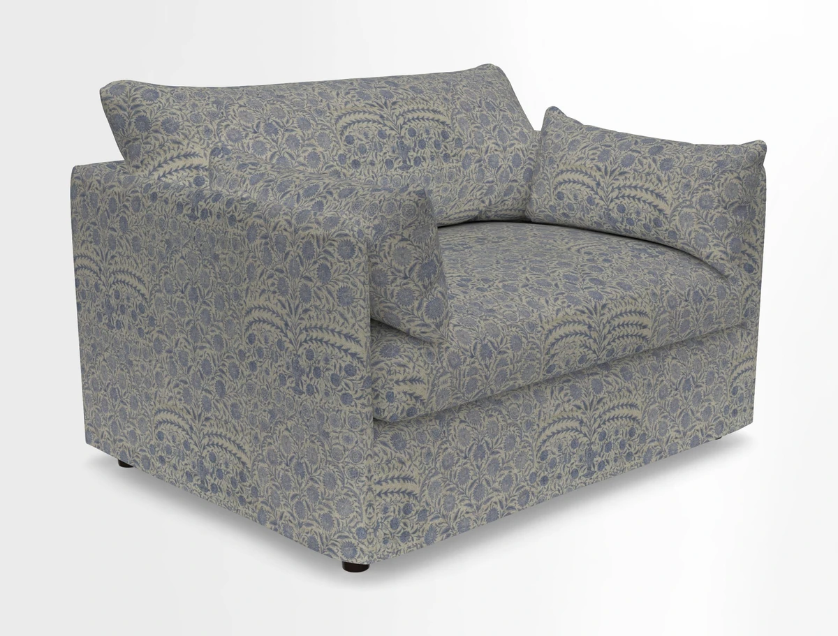 Madehurst Snuggler in Two Tone Plain Biscuit. Loose cover option available