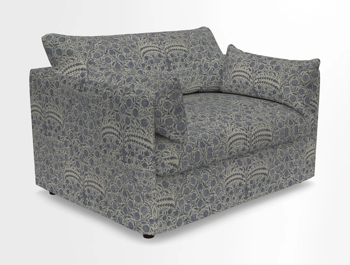 Madehurst Snuggler in Two Tone Plain Biscuit. Loose cover option available
