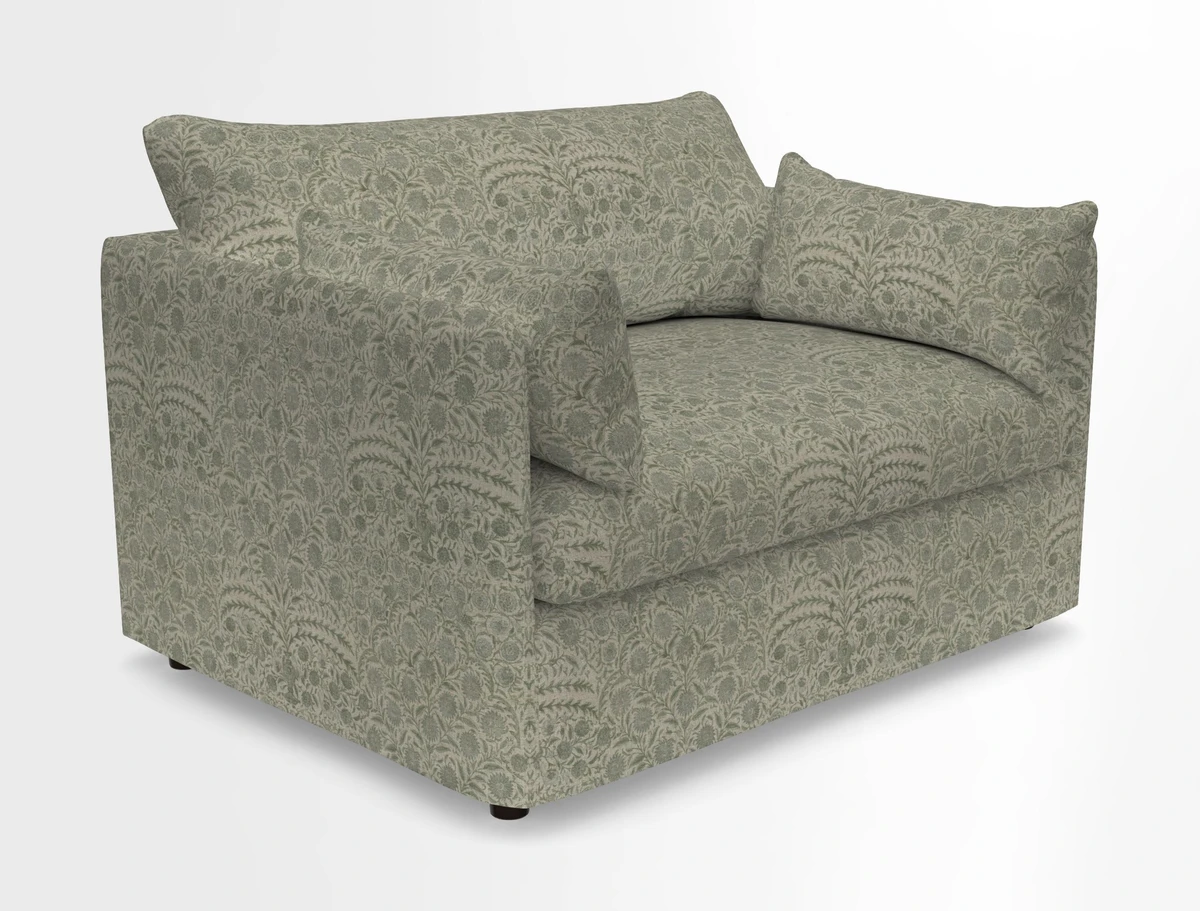 Madehurst Snuggler in Two Tone Plain Biscuit. Loose cover option available