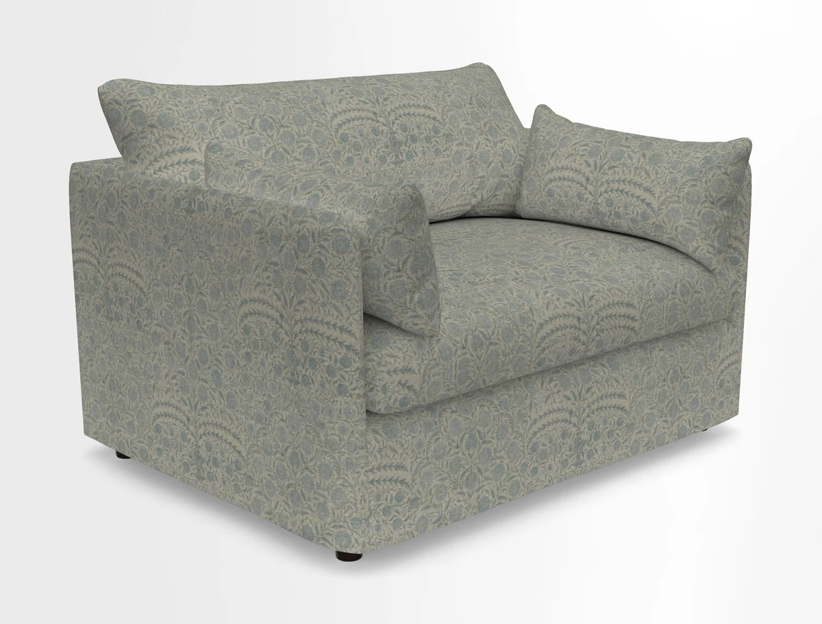 Madehurst Snuggler in Two Tone Plain Biscuit. Loose cover option available