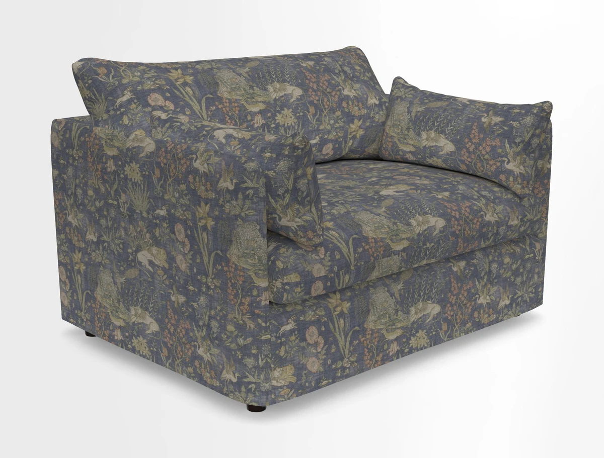 Madehurst Snuggler in Two Tone Plain Biscuit. Loose cover option available