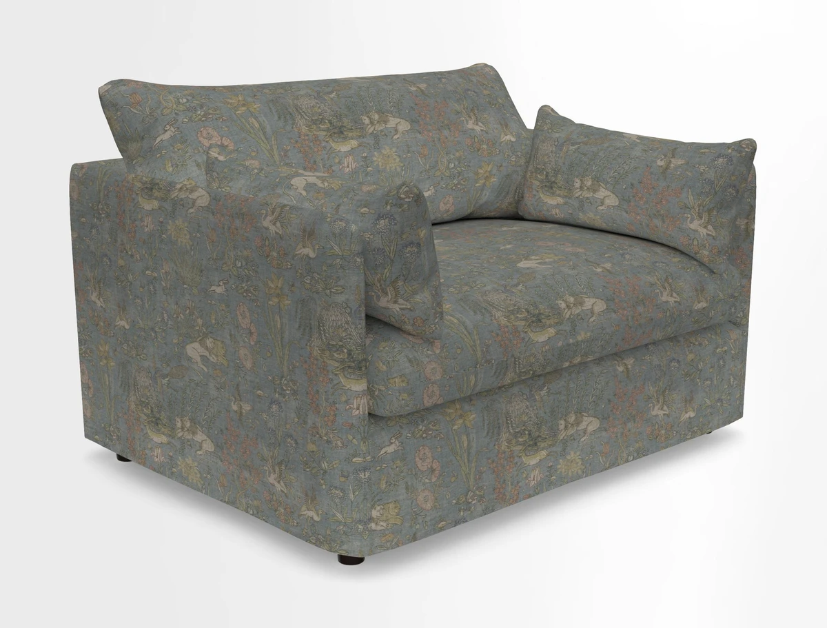 Madehurst Snuggler in Two Tone Plain Biscuit. Loose cover option available