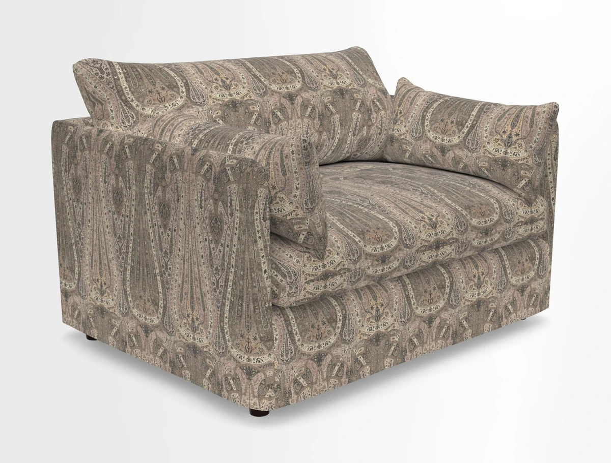 Madehurst Snuggler in Two Tone Plain Biscuit. Loose cover option available