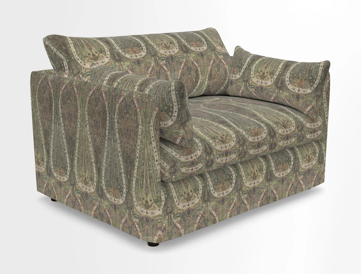Madehurst Snuggler in Two Tone Plain Biscuit. Loose cover option available
