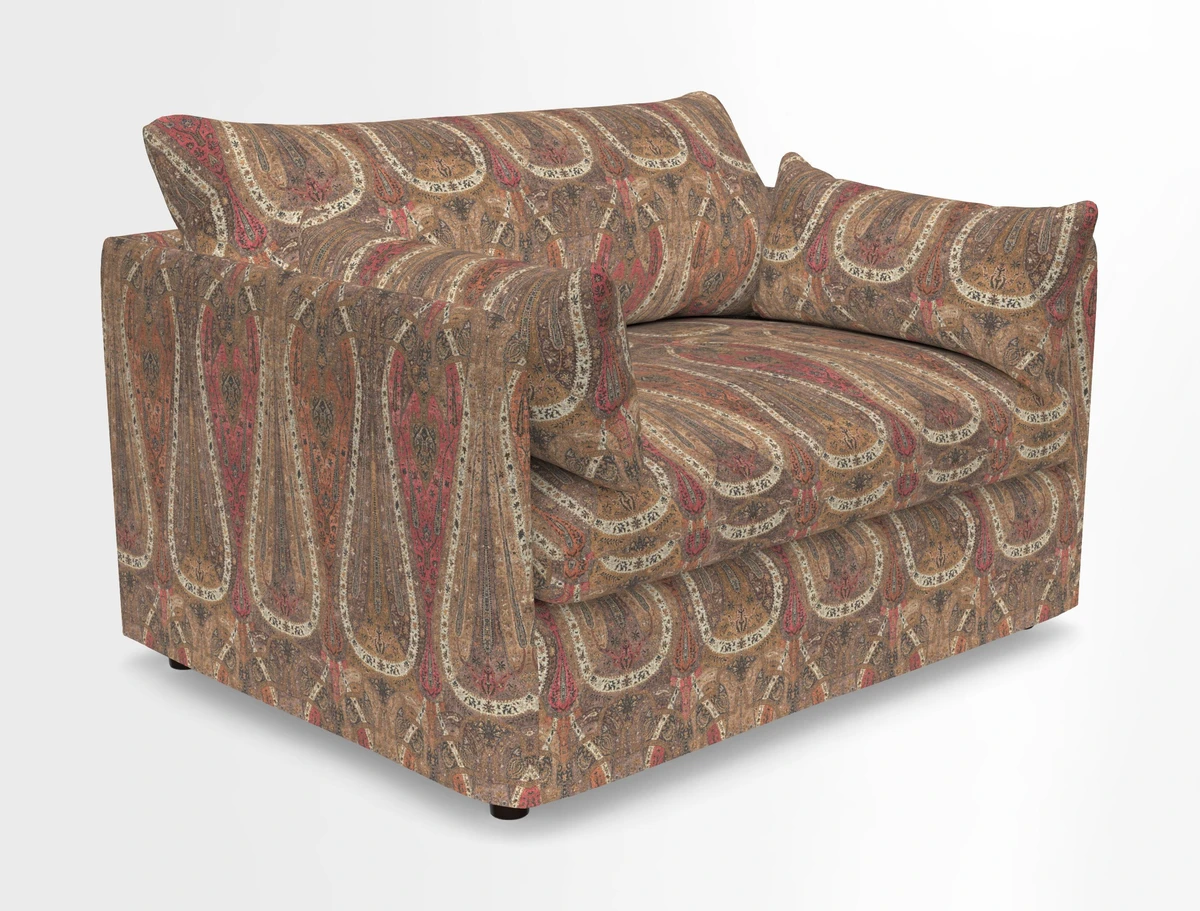 Madehurst Snuggler in Two Tone Plain Biscuit. Loose cover option available